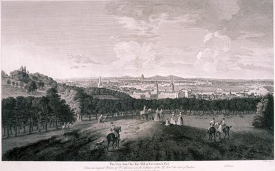 Näkymä Greenwich Parkista, Lontoosta, c1774 tekijältä I Wood
