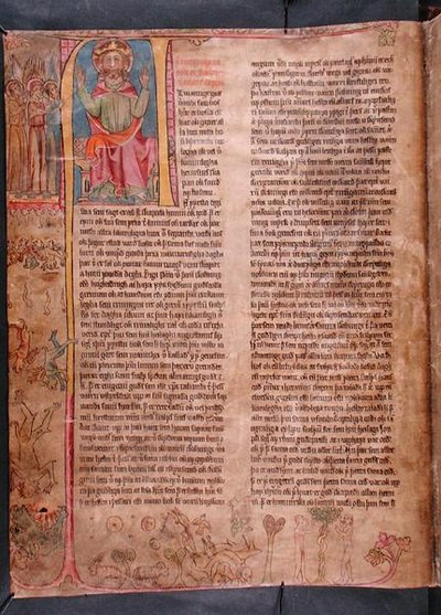 Isä Jumala, sanoista "Stjorn" ("Hallinto") (vellum) tekijältä Icelandic School