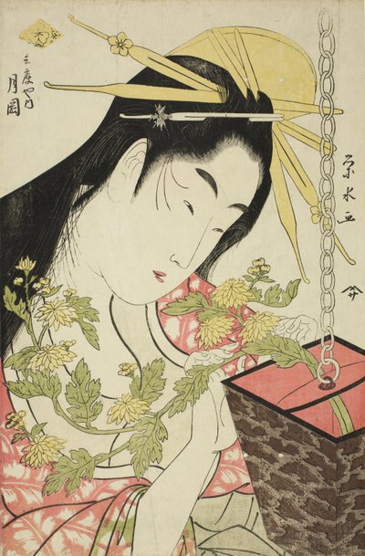 Te koulun käsi Tsukioka of te hyukoh, c. 1797 tekijältä Ichirakutei Eisui