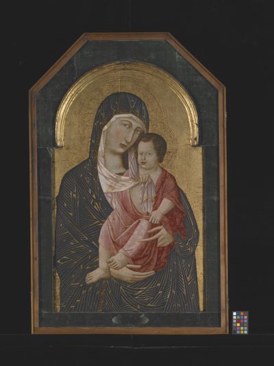 Madonna ja lapsi (tempera ja kulta puussa) tekijältä Icilio Federico (attr. to) Joni