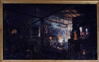 Valurauta upokas. Francois Bonhommen maalaus (1809 - 1881) tekijältä Ignace Francois Bonhomme