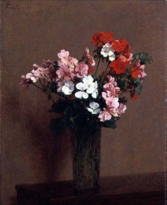 Geraniums tekijältä Ignace Henri Jean Fantin-Latour