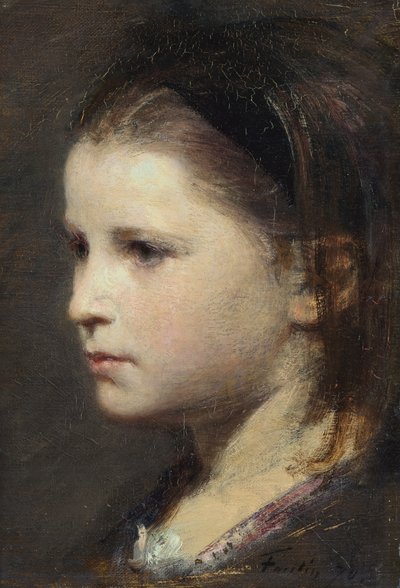 Nuoren tytön pää tekijältä Ignace Henri Jean Fantin Latour