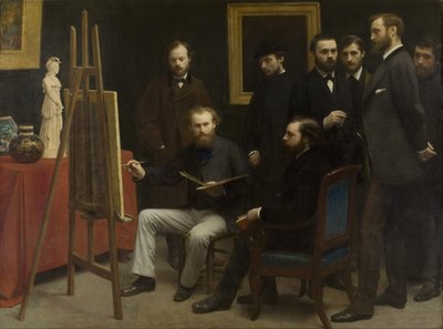 Studio Les Batignollesissa, 1870 tekijältä Ignace Henri Jean Fantin Latour