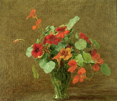 Kapusiinit (Nasturtiums) tekijältä Ignace Henri Jean Fantin-Latour