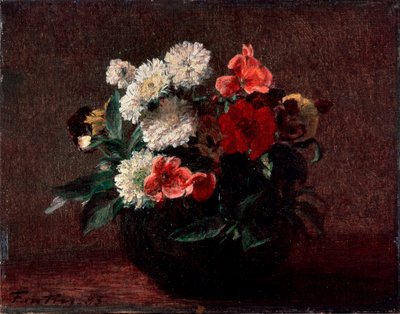 Kukkia savimaljakossa, 1883. tekijältä Ignace Henri Jean Fantin Latour