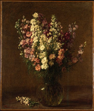 Larkspur, 1887 tekijältä Ignace Henri Jean Fantin-Latour