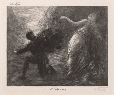 Manfred ja Astarté, 1879. tekijältä Ignace Henri Jean Fantin Latour
