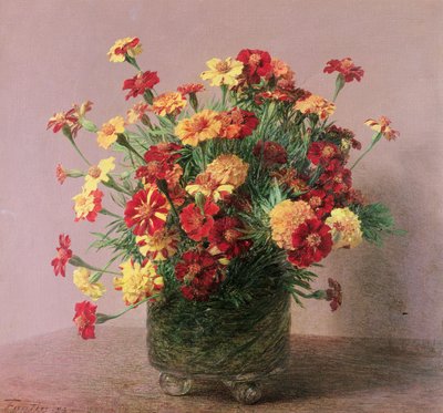 Marigolds, 1893 tekijältä Ignace Henri Jean Fantin Latour