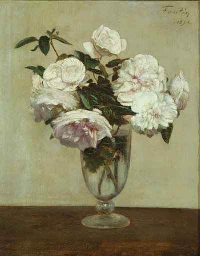 Vaaleanpunaiset ruusut tekijältä Ignace Henri Jean Fantin-Latour