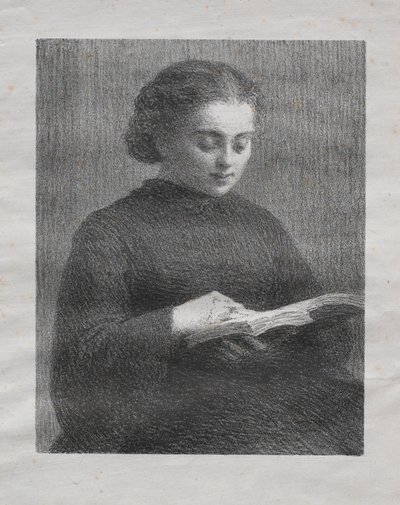 Luettavaa: Taiteilijasisaren muotokuva, 1897. tekijältä Ignace Henri Jean Fantin Latour