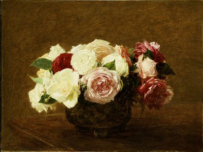 Ruusut, 1894 tekijältä Ignace Henri Jean Fantin Latour