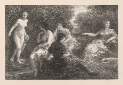 Uimarit, 1896. tekijältä Ignace Henri Jean Fantin Latour