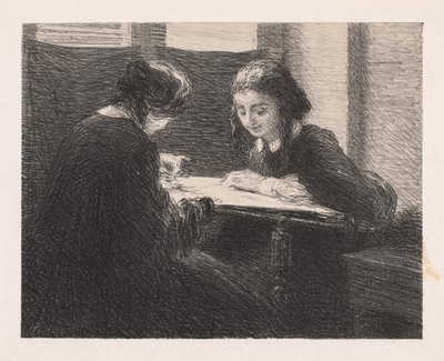 The Embroiders Les Embroiderers, 1898. tekijältä Ignace Henri Jean Fantin Latour
