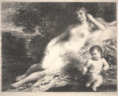 Venus ja Cupid tekijältä Ignace Henri Jean Fantin Latour