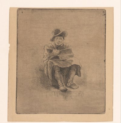 lukeva mies tekijältä Ignace Joseph de Claussin (attributed to)
