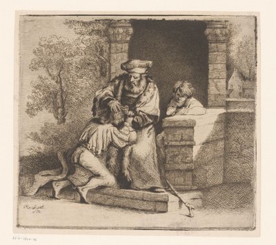 Tuhlaajapojan kotiinpaluu tekijältä Ignace Joseph de Claussin (attributed to)