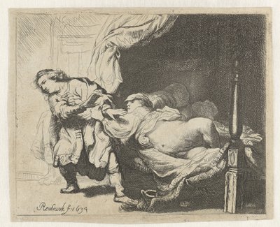 Joosefin ja Potifarin vaimo tekijältä Ignace Joseph de Claussin