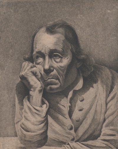 Melankolinen mies, n. 1800. tekijältä Ignace Joseph de Claussin
