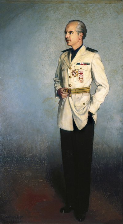 Espanjalaisen tuomarin ja poliitikon Ramon SERRANO SUNERin (1901-2003) muotokuva (öljy kankaalle) tekijältä Ignacio Zuloaga y Zabaleta