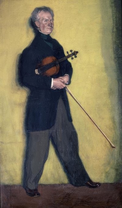 Viulisti Larrapiden muotokuva – 1910 – 185 × 111 cm – öljy kankaalle tekijältä Ignacio Zuloaga y Zabaleta