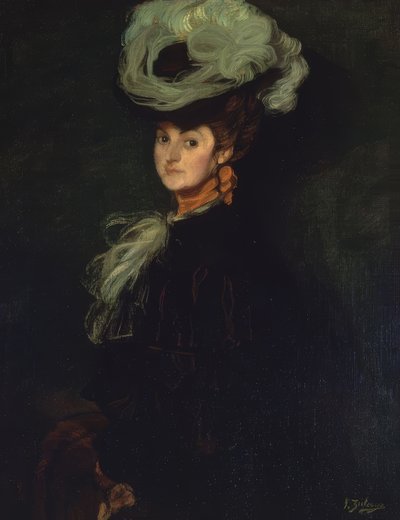 ANNIE BOURDININ MUOTOKUVA - 1906 - ÖLJY / KANAVA -101X78 CM tekijältä Ignacio Zuloaga y Zabaleta