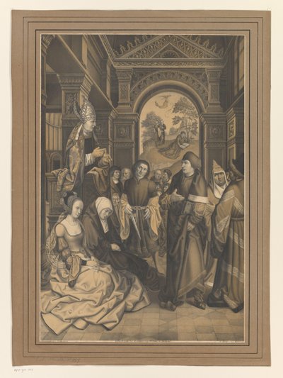 Pyhä Norbert saarnaa uskottomalle Tanchlinille Teoksia Boisserée-veljesten kokoelmasta (sarjan nimi) Galerie des Frères Boisserée (sarjan nimi) tekijältä Ignaz Bergmann