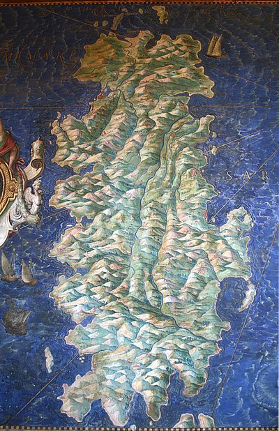 Sardinian kartta - Karttagalleria - Vatikaanin museot. tekijältä Ignazio Danti