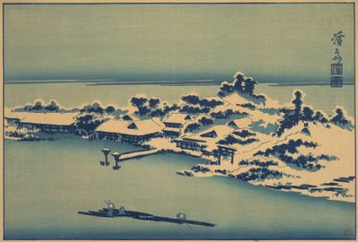 Talvimaisema, 1800-luvun alku-puoli. tekijältä Ikeda Eisen