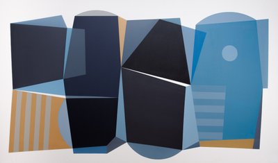 Sininen geometrinen harmonia tekijältä Ildefonso Martín