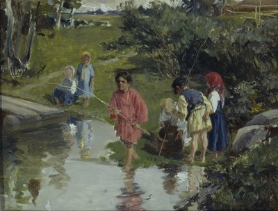 Lasten kalastus, 1882 tekijältä Illarion Mikhailovich Pryanishnikov