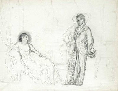 Adelina Patti (1843-1919) Violettana Giuseppe Verdin oopperassa La traviata par Repin, Ilja Jefimovich (1844-1930), 1860-luvun loppu - 1870-luvun alku - Kynä paperille - Konstantinuksen palatsi, Pietari tekijältä Ilya Efimovich Repin