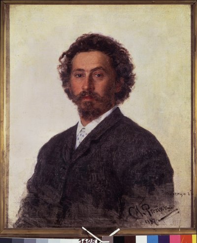 Omakuva. Ilja Jefimovitš Repinin (Ilia Repin) (1844-1930) maalaus öljy kankaalle tekijältä Ilya Efimovich Repin