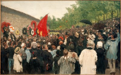 Vuosittainen mielenosoitus Communardien muurilla... tekijältä Ilya Efimovich Repin