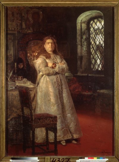 La Regent Sophie (Sofia Alekseijevna Romanova tekijältä Ilya Efimovich Repin
