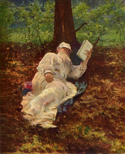 "Leo Nikolajevitš Tolstoi lepää metsässä", 1891, 1965. tekijältä Ilya Efimovich Repin