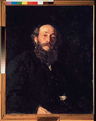 Taiteilija Nikolai Ge (homo) (1831-1894) muotokuva. Ilja Repinin (Ilia Repin) (1844-1930) maalaus öljy kankaalle tekijältä Ilya Efimovich Repin