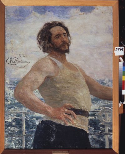 Muotokuva kirjailija Leonid Andrejevista (1871-1919). Ilja Jefimovitš Repinin (Ilia Repin) (1844-1930) maalaus öljy kankaalle tekijältä Ilya Efimovich Repin