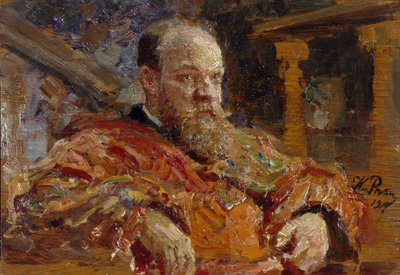 Pavel Viktorovich Delarovin muotokuva 1851-1913, 1910 tekijältä Ilya Efimovich Repin