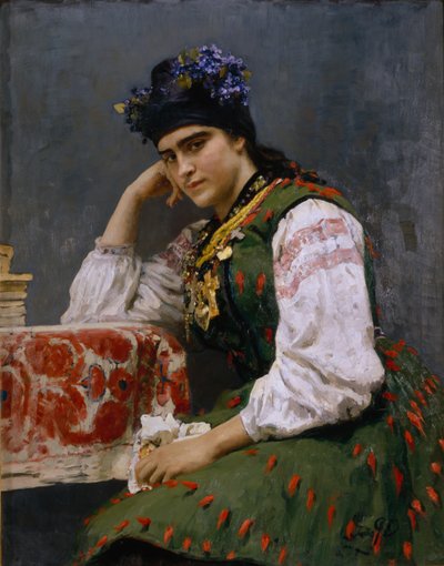 Sofia Dragomirova-Lukomskajan muotokuva, 1889 tekijältä Ilya Efimovich Repin