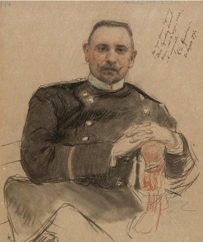 Stepan Petrovitš Krachkovskyn muotokuva 1866 1913, 1907 tekijältä Ilya Efimovich Repin