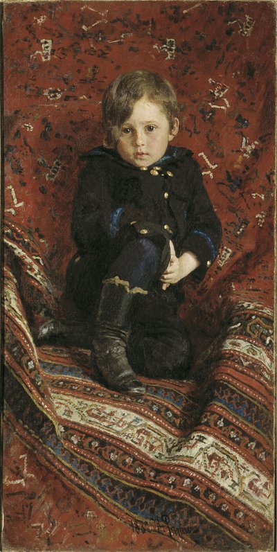 Muotokuva Juri Repinistä, taiteilijapojasta, 1882 tekijältä Ilya Efimovich Repin