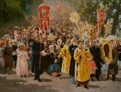 USKONNOLLINEN KÄSITTELY TAMMIPUSSSA tekijältä Ilya Efimovich Repin