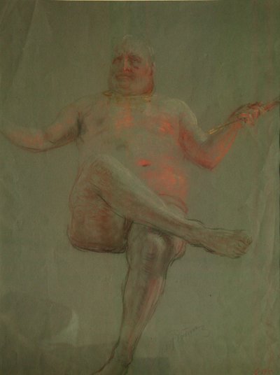 Study for Get Thee Hence, Saatana!, 1890-luku tekijältä Ilya Efimovich Repin