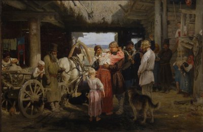 Rekrytoidun jäähyväiset, 1879 tekijältä Ilya Efimovich Repin