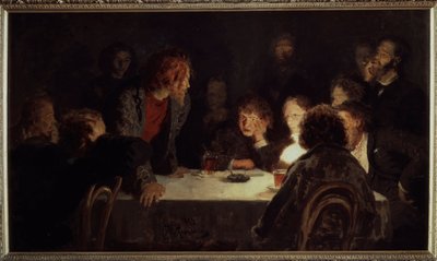 Vallankumouksellinen tapaaminen. Ilja Repinin (Ilia Repin) (1844-1930) maalaus öljy kankaalle tekijältä Ilya Efimovich Repin