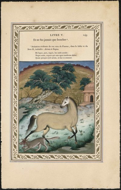 Hevonen ja susi Hevonen ja susi, 1837-1839. tekijältä Imam Bakhsh Lahori