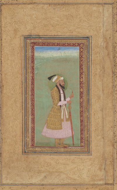 Muotokuva prinssistä rubiinin kanssa tekijältä Indian 18th Century