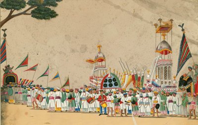 Festivaalikulkue, n. 1800 tekijältä Indian Art