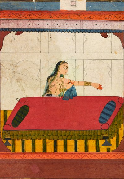 Surullinen rakastaja, katkelma Rasamanjari, n.1710 tekijältä Indian School